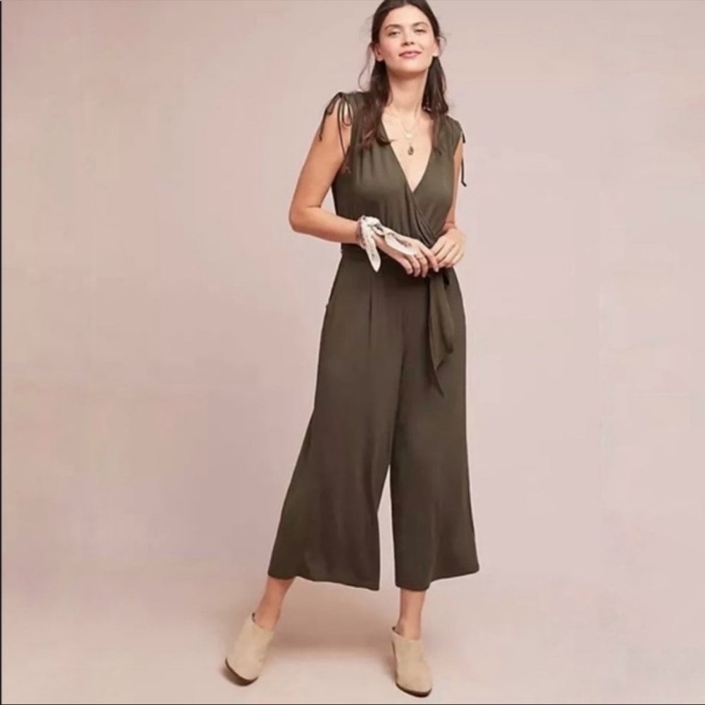 Anthropologie Olive Green Soft & Stretchy Jumpsuit/Romper
